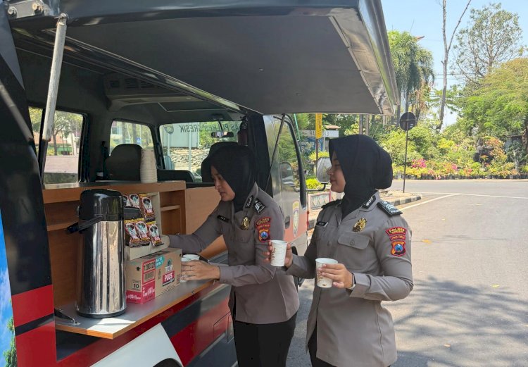 Polres Gresik Gencarkan Inovasi Kopi Keliling, Bangun Kedekatan dengan Warga Ajak Jaga Kamtibmas