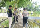 Kapolsek-Krian-dan-Warga-Gotong-Royong-Siapkan-Pekarangan-Pangan-Bergizi-di-Lahan-Bumdes-Kraton