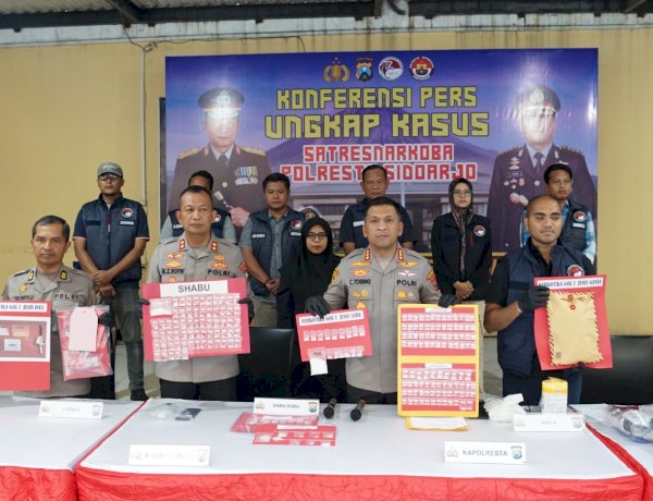 Polresta Sidoarjo Ungkap 19 Kasus Narkoba dan Amankan 25 Tersangka di Maret 2026