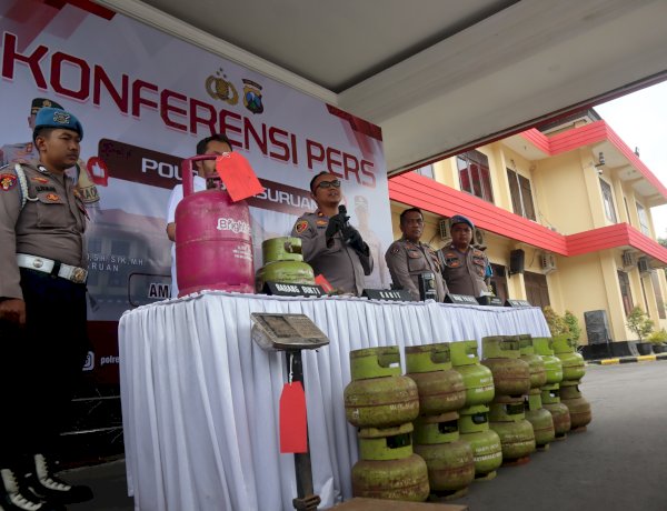 Polres Pasuruan Ungkap Kasus Penyalahgunaan LPG Subsidi, Dua Tersangka Diamankan