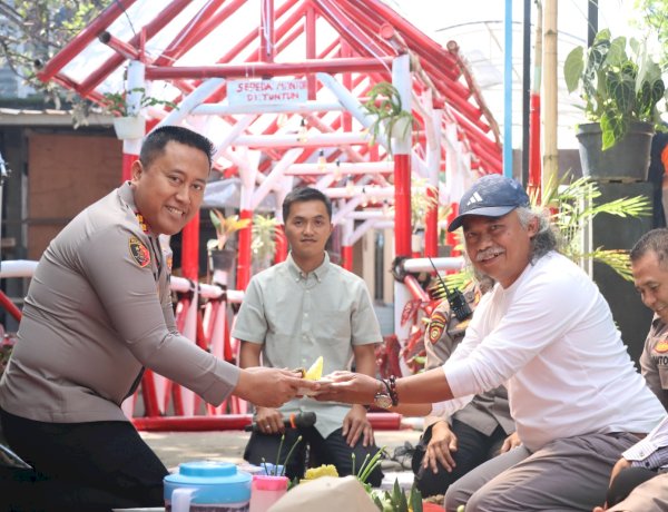 Polres Batu Rampungkan Jembatan Merah Putih Presisi, Akses Warga Kini Lebih Aman