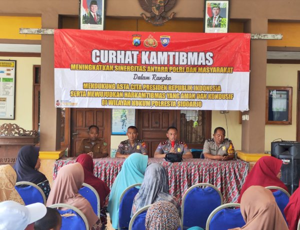 Curhat Kamtibmas di Desa Jambangan, Polresta Sidoarjo Ajak Warga Peduli Keamanan Lingkungan