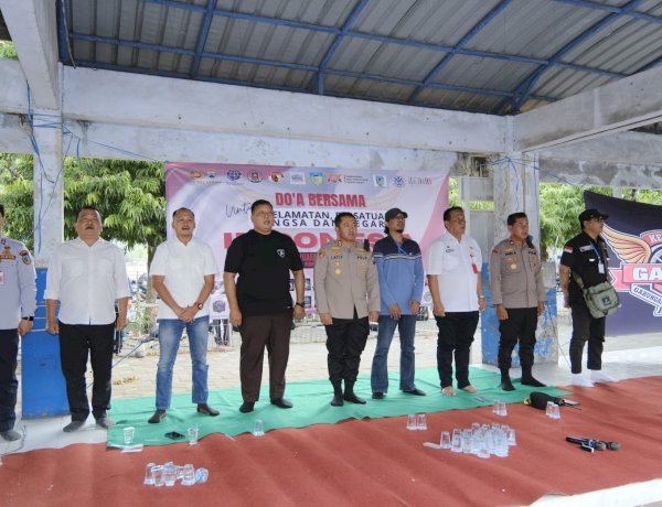 Hadir di Doa Bersama GARDA, Kapolres Kediri Ajak Ojol Perkuat Persatuan Bangsa