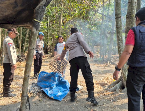 Respon Cepat Aduan Masyarakat, Polres Kediri Bongkar Arena Sabung Ayam di Plosorejo