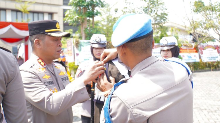 Kapolresta Sidoarjo Pimpin Apel Gelar Pasukan Operasi Lilin Semeru 2023, Siap Amankan Natal dan Tahun Baru