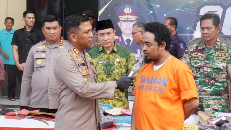 Polresta Sidoarjo Gelar Rilis Akhir Tahun 2023 dan Pemusnahan Barang Bukti