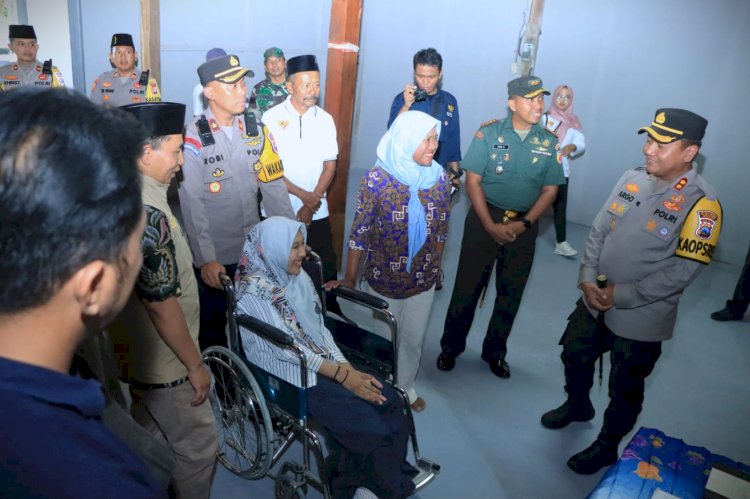 Polres Ngawi Peduli,  Bantu Bedah Rumah Warga Berkebutuhan Khusus di Karangjati