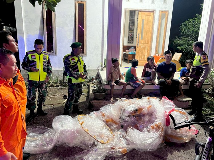 Polres Tulungagung Amankan Sejumlah Balon Udara Siap Diterbangkan