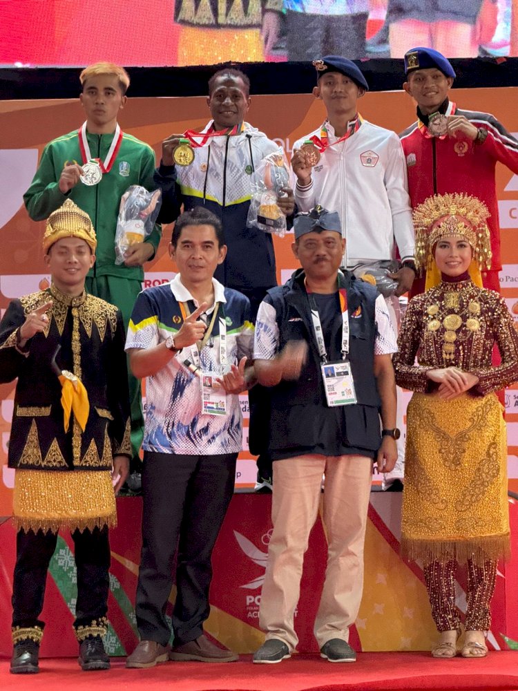 BRIMOB RAIH MEDALI PERUNGGU CABOR MUAYTHAI PON XXI ACEH-SUMUT