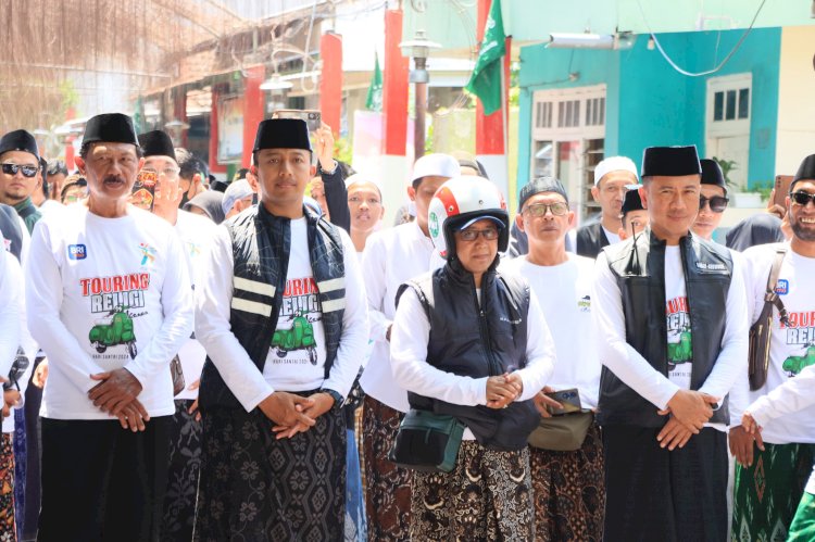 Cooling System Pilkada 2024, Polres Kediri Kota Touring Religi Ziarah Makam Bersama Santri