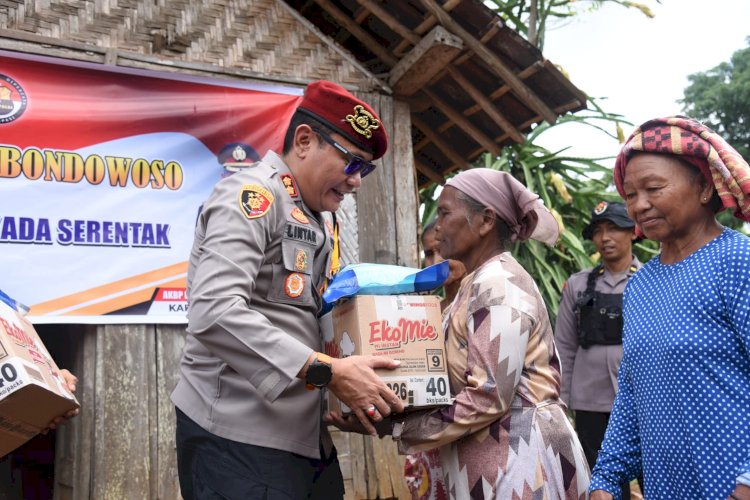 Colling System Pasca Pilkada, Polres Bondowoso Gelar Baksos di Desa Terpencil